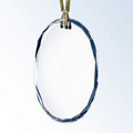 Fancy Gem-Cut Oval Optical Crystal Ornament